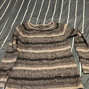 Eddie Bauer Black and Gray Knit Sweater